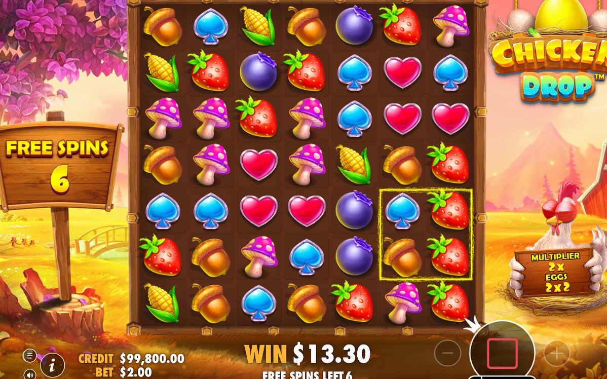 Free Spins round running on the 7x7 grid