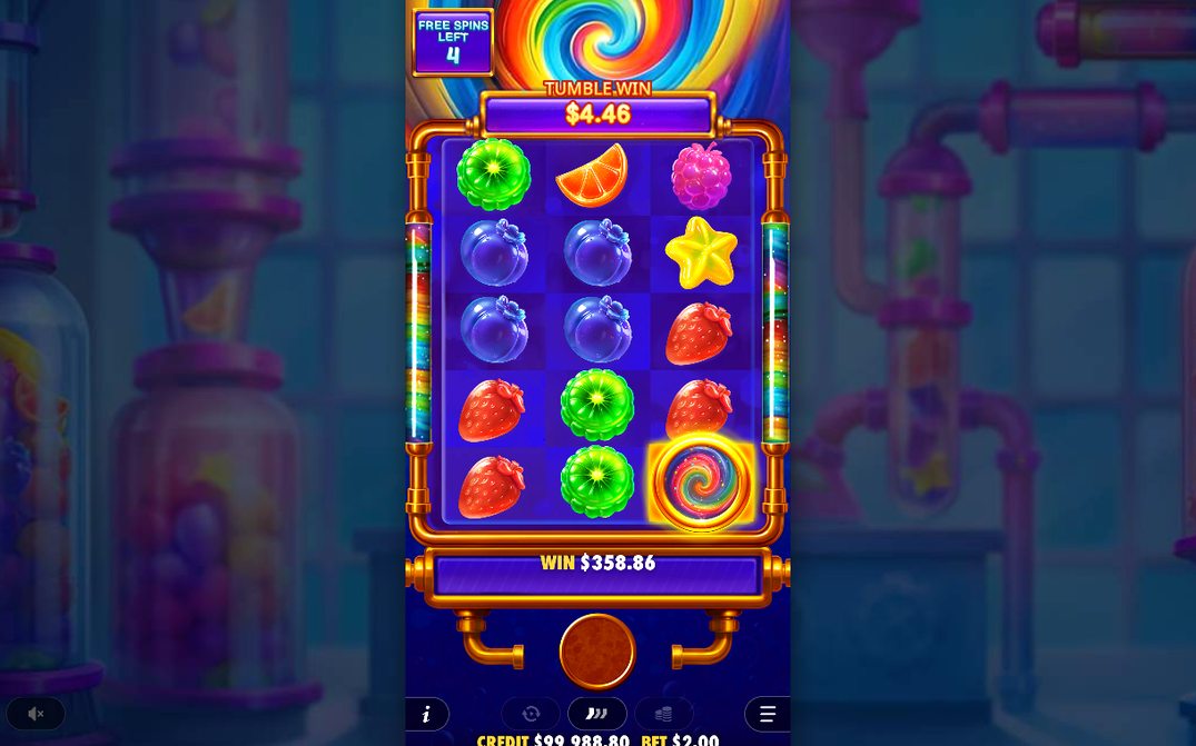 Free Spins round in the 3x5 grid